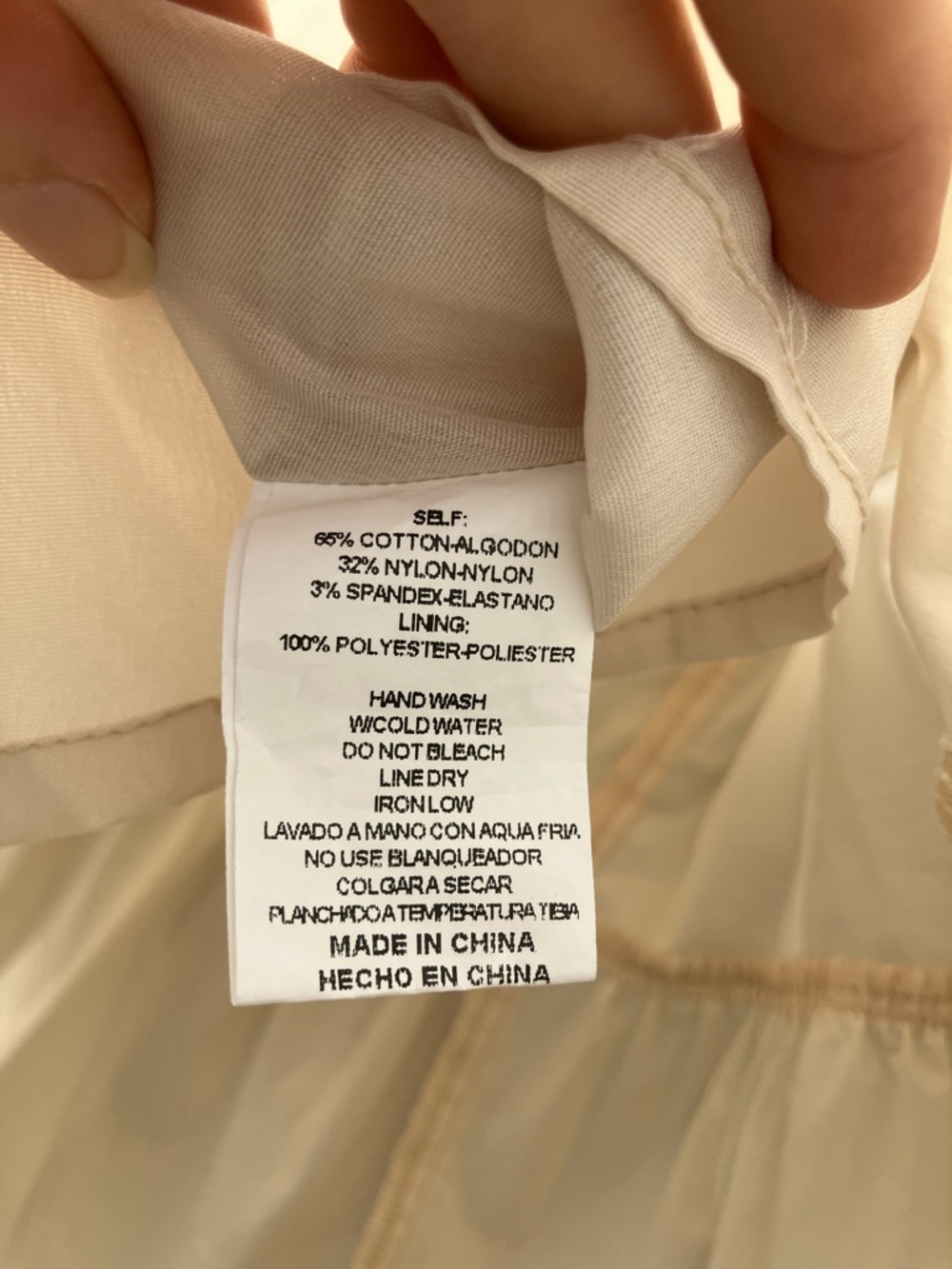 &merci Women's Cream Puff-Sleeve Midi Dress Small Cottagecore Whimsical French - Picture 6 of 6
